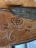 Women’s Size 6.5 Vintage 80s Nocona Gray Leather Cowboy Boots