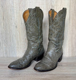 Women’s Size 6.5 Vintage 80s Nocona Gray Leather Cowboy Boots