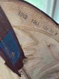 Size 10 Vintage 80s Sanders Brown Bull Hide Leather Cowboy Boots