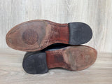 Size 9 Vintage 90s Justin Black Leather Roper Cowboy Boots