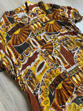 Vintage 60s Kamawhahee Hawaiian Button Up Shirt - 100% Silkana