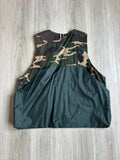 Vintage 80s Sports Afield Camo Hunting Vest with Game Bag - Large