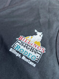 Vintage 90's Solid Black Cotton Billings Night Rodeo Vest - Sm/Med