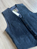 Vintage 90s Deadstock Lears Navy Blue Suede Vest - Medium