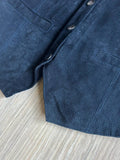 Vintage 90s Deadstock Lears Navy Blue Suede Vest - Medium