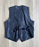 Vintage 90s Deadstock Lears Navy Blue Suede Vest - Medium