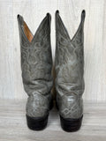 Women’s Size 6.5 Vintage 80s Nocona Gray Leather Cowboy Boots