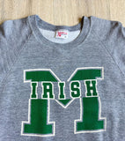 Vintage 80s Bishop McGuiness M Fighting Irish Sweatshirt - Sun Belt, Made in USA, Medium