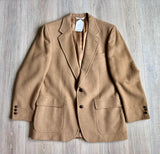Vintage 80s Tan / Camel Hair Western Sport Coat / Blazer (42-44 Chest)