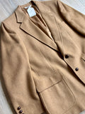 Vintage 80s Tan / Camel Hair Western Sport Coat / Blazer (42-44 Chest)