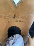 Size 9 Vintage 90s Justin Black Leather Roper Cowboy Boots