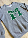 Vintage 80s Bishop McGuiness M Fighting Irish Sweatshirt - Sun Belt, Made in USA, Medium