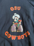 Vintage 90s Handmade OSU Pistol Pete Cardigan/Sweatshirt Oklahoma State