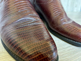 Size 8.5 EE Vintage 80s Wrangler Faux Lizard Skin Cowboy Boots