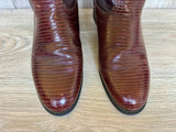 Size 8.5 EE Vintage 80s Wrangler Faux Lizard Skin Cowboy Boots