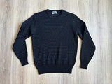 Vintage 80s Meister Sweater Black w/ Hearts - Womens Sm/Med