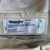 Classic Wrangler 936 Beige / Cream Denim Cutoff Shorts (30 Waist)