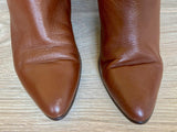 Women's size 7 Vintage 80s Choice Brown Leather Knee-High Equestrian Riding Boots