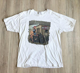 Classic White Harley Davidson Pinup Girl Oklahoma City Biker T-Shirt - Med/Lrg