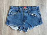 Classic Wrangler 36MWZ Slim Fit Blue Jean / Denim Cutoff Shorts (29 Waist)