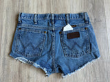Classic Wrangler 36MWZ Slim Fit Blue Jean / Denim Cutoff Shorts (29 Waist)