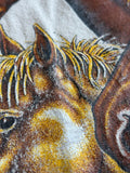 Classic Western Beige Three Horse T-Shirt - Large