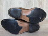 Size 8.5 EE Vintage 80s Westex Faux Ostrich Brown Cowboy Boots