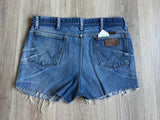 Classic Wrangler 936 Blue Jean / Denim Cutoff Shorts (35-36 Waist)