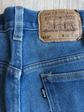 Vintage 80s Levi's 517 Blue Tab Denim High Rise Cutoff Shorts (38 Waist)