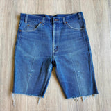 Vintage 80s Levi's 517 Blue Tab Denim High Rise Cutoff Shorts (38 Waist)