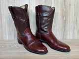 Size 8.5 EE Vintage 80s Wrangler Faux Lizard Skin Cowboy Boots