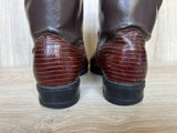 Size 8.5 EE Vintage 80s Wrangler Faux Lizard Skin Cowboy Boots