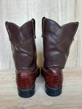 Size 8.5 EE Vintage 80s Wrangler Faux Lizard Skin Cowboy Boots