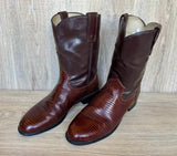 Size 8.5 EE Vintage 80s Wrangler Faux Lizard Skin Cowboy Boots