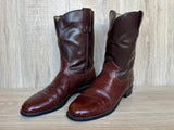 Size 8.5 EE Vintage 80s Wrangler Faux Lizard Skin Cowboy Boots
