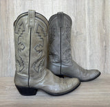 Women’s Size 9B Vintage 80s Mercedes by Teners Gray Leather Cowboy Boots