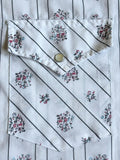 Vintage 70s Sheplers White Western Striped / Floral Long Sleeve Pearlsnap Shirt - XL