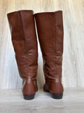 Women's size 7 Vintage 80s Choice Brown Leather Knee-High Equestrian Riding Boots