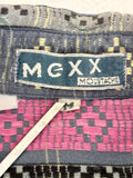 Vintage 90s Mexx Gray / Blue / Southwestern Abstract Striped Button Up Shirt - Sm/Med