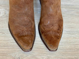 Size 9.5 Vintage Acme Brown Roughout Suede Leather Cowboy Boots