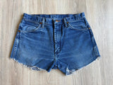 Vintage 80s Wrangler Blue / Denim Cutoff Jean Shorts (32 Waist)