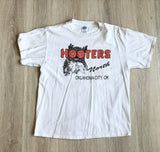 Classic White Hooters Oklahoma City T-Shirt (Size Sm/Med)
