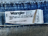 Classic Wrangler 936 Blue Jean / Denim Cutoff Shorts (35-36 Waist)