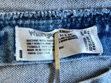 Classic Wrangler 936 Medium Wash Distressed Blue Jean / Denim Cutoff Shorts (31 Waist)